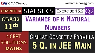 STATISTICS Exercise 152 Q2  Variance of n Natural Numbers  NCERT Solutions  Class 11 CBSE Maths [upl. by Poyssick]