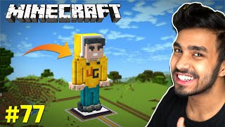 I BUILD MY OWN STATUE  MINECRAFT GAMEPLAY 77 [upl. by Phox]