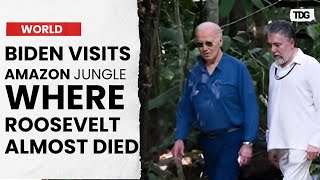 Joe Biden Explores Amazon Jungle Where Teddy Roosevelt Faced NearDeath Experience [upl. by Cirenoj489]