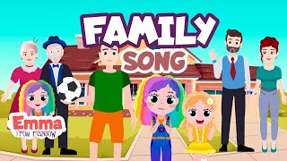 Family song in English  Mom Dad Grandpa Grandma Grandpa Brother Sister  Learning english [upl. by Bostow]