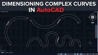 DIMENSIONING COMPLEX CURVES IN AUTOCAD  AUTOCAD DIMCURVE [upl. by Vinna]