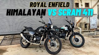 2023 RE Himalayan vs Scram 411  Detailed Comparison⚡ [upl. by Oirramed]