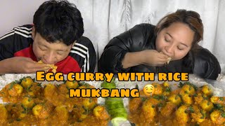 MUSKAN KO MUKBANG EPISODE 2 ✨ EGG CURRY WITH RICE MUKBANG WITH OUR PYARO VAI ❤️ [upl. by Eenehs]