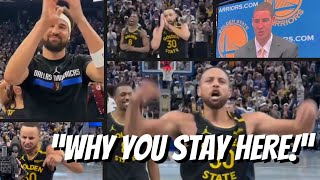 Steph Curry courtside “That’s why you stay here” aka NightNight Captain Klay highlightstribute [upl. by Ennaehr]