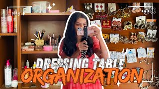 தமிழில்❤️ Dressing table organizationOrganizing ideas 💡 Earring collection ✨💎Dressing table tour✨ [upl. by Kolk943]