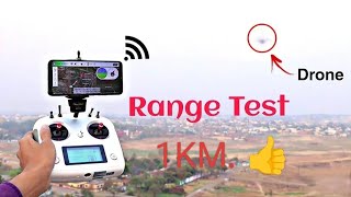 Flysky Fsi6s Transmitter Range TestDrone Range TestFlysky fsi6s drone djiair2s quadcopter [upl. by Hawger]