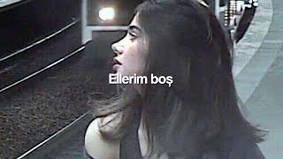 ellerim boş aklımda bi sen  lyrics [upl. by Holladay]