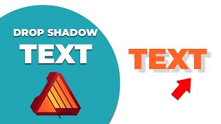 How to add drop shadow to text in affinity publisher [upl. by Novihs]