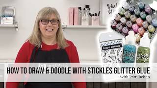 How to Draw and Doodle with Stickles Glitter Glue [upl. by Jurdi238]