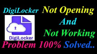 How to Fix Digilocker App Not Opening  Loading  Not Working Problem in Android Phone [upl. by Maurreen]