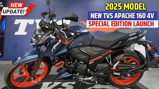 tvs apachr rtr 160 is here big update usd forktvs apache rtr 160 4v 2025 modelnew apache 160 [upl. by Eilsel]