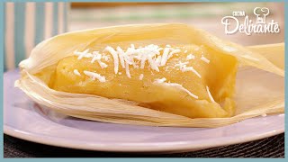 Tamales de PIÑA con COCO  Cocina Delirante [upl. by Leanatan]