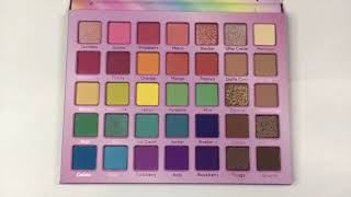 Malibu Glitz Sherbert Dreams Eyeshadow Palette Showcase finessegirl [upl. by Dnalra]