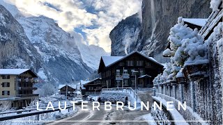 Lauterbrunnen  Magical land of Switzerland 🇨🇭 Winter ❄️ [upl. by Adnawot]