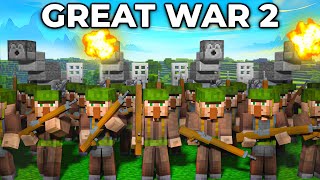 THE GREAT WAR of Villagers and Pillagers  Minecraft Story Part 2 [upl. by Aissatsana430]