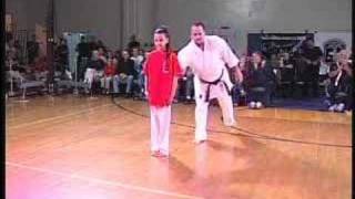 Martial Arts Demonstration  little girl fights off man [upl. by Ailugram]