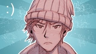 How to Draw Manga Face with Beanie Time Lapse [upl. by Avalsorim]