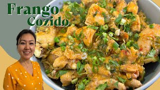 FRANGO COZIDO  Como eu corto um frango inteiro para cozinhar [upl. by Kippy]