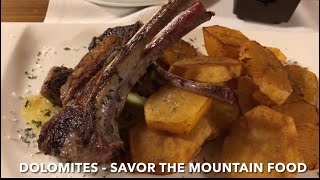 DOLOMITES FOOD AND DRIVING TO CORTINA D’ AMPEZZO  PROVINCE OF BELLUNO ITALY [upl. by Nalat]