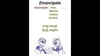 Emancipate meaning in telugu sscvocabs englishlanguage [upl. by Lledra820]