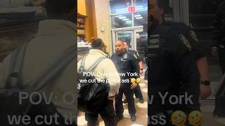 Clowning NYPD In The Deli 😂 nypd police [upl. by Ridglee]