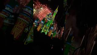 This Disney Christmas Castle Projection is amazing🤩 christmas mickeysverymerrychristmasparty [upl. by Ernaline]