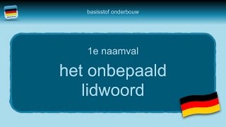 Bijles Duits grammatica 7 het onbepaald lidwoord [upl. by Andre]