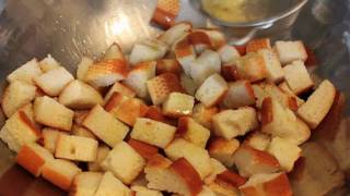 How to Make Croutons  Garlic Parmesan Croutons Recipe [upl. by Tudor923]