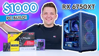 Budget 1000 Gaming PC Build 2023 😄 RX 6750XT Build Guide [upl. by Eaned]