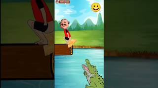 Motu patlu vs alligator funny shorts 😀 cartoon funny ytshorts trending viralshorts shorts yt [upl. by Enehs]