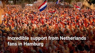 Incredible support from Netherlands fans in Hamburg [upl. by Ydeh]