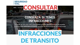 Como consultar si tenes Infracciones de Transito [upl. by Faustine118]