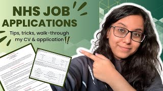 NHS Job Applications Guide  Tips amp Strategies for Success 2023  Walkthrough my application [upl. by Neleh186]