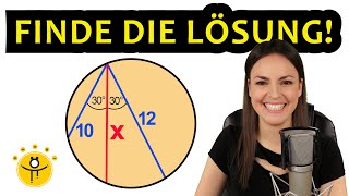 Schwieriges Mathe RÄTSEL – Wie lang ist die Sehne im Kreis [upl. by Cesaro]