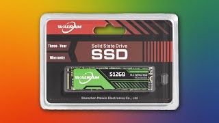 WalRam NVMe m2 512GB Unboxing and USB test 2023 [upl. by Yngad]