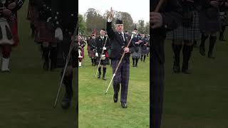 Massed Pipe Bands of the Scottish Highlands playing on the march in Crawl Park Alness 2023 shorts [upl. by Meedan]