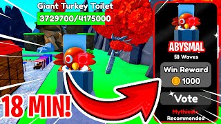 Como PASAR TURKEY TOWN con AUTOSKIP en 18 MINUTOS Toilet Tower Defense ROBLOX [upl. by Carmine]