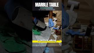 How to Repair Broken MARBLE TABLE  marble table repair  marble tile  stone damage  stone table [upl. by Nnahaid]