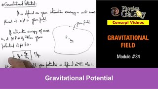 Class 11 Physics  Gravitation  34 Gravitational Potential  For JEE amp NEET [upl. by Moyer418]