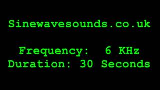 6KHz  6000 Hz Test tone  Sound  Tweeter Test [upl. by Iloj]