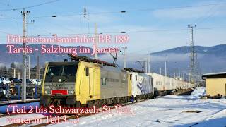 4k Führerstandsmitfahrt Tauernbahn im Winter Teil II MallnitzSchwarzach [upl. by Conant]