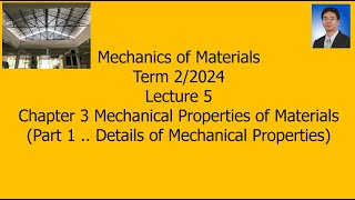 05 Ch 3 Mechanical Properties of Materials Part 1 Mech of Materials Inter Prog 2 2024 Nov0 2024 [upl. by Aikkin758]