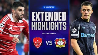 Brest vs Bayer Leverkusen Extended Highlights  UCL League Phase MD 3  CBS Sports Golazo [upl. by Flanagan759]