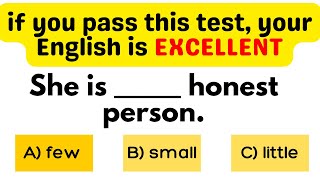 English Grammar Test ✍️📘 If you pass this test your English is excellent [upl. by Chucho]