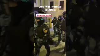 AntiWar Protests In Russia [upl. by Darn308]