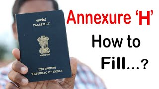 How to fill Annexure H in Passport  Help in Tamil [upl. by Ayhay]