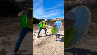 Burning Different Objects with a Solar Concentrator Testing the Power of Sunlight [upl. by Nika]