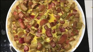 RECETTE TARTE À LA RHUBARBE SIMPLE ET RAPIDE [upl. by Lytsyrk]