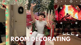 DECORATING MY ROOM FOR CHRISTMAS  VLOGMAS DAY 1 [upl. by Enenstein]