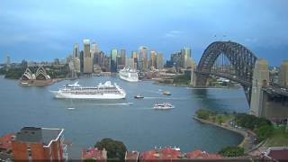 Oceania Sirena departing Sydney Harbour [upl. by Harbard]